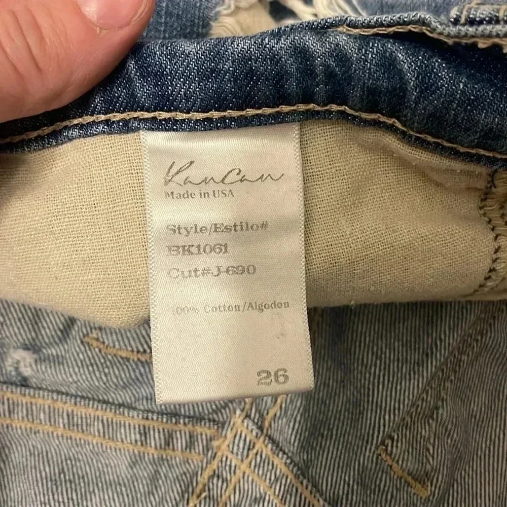Kancan distressed denim jean blue shorts size 26